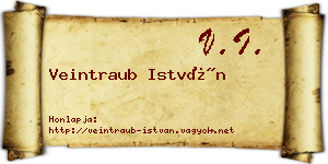 Veintraub István névjegykártya